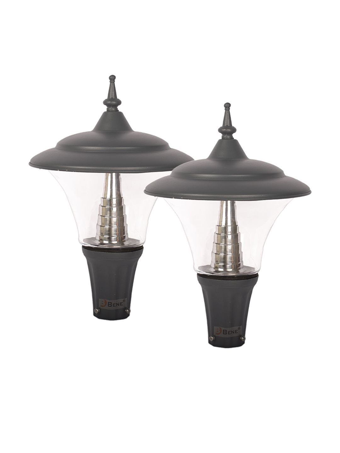 BENE Fetor Grey 2 Pieces Self-Assembly Outdoor Lamps-image-1