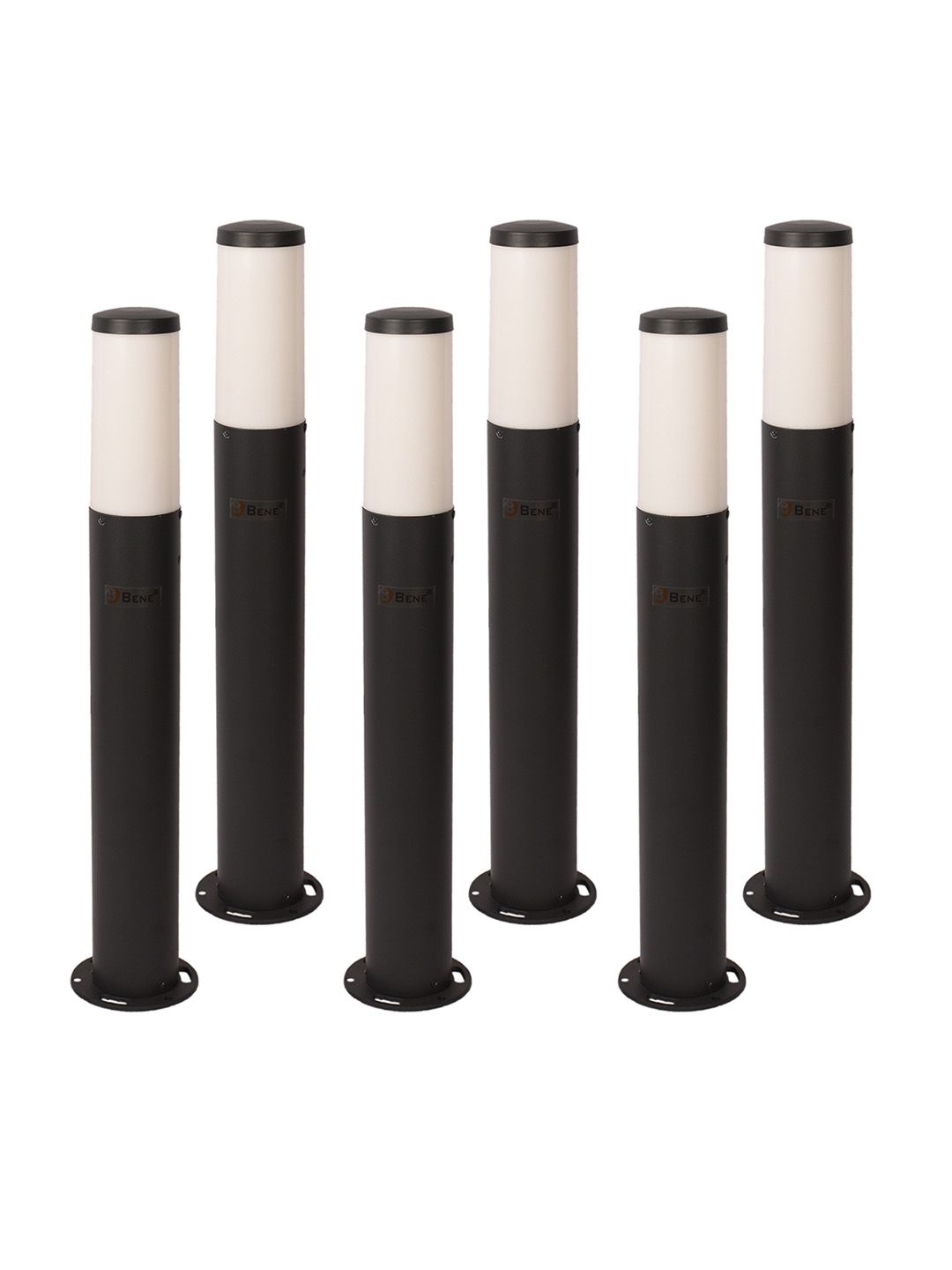 BENE Benjamin Bollard Black 6 Pieces Cylindrical Shaped Metal Outdoor Lamps-picture-41
