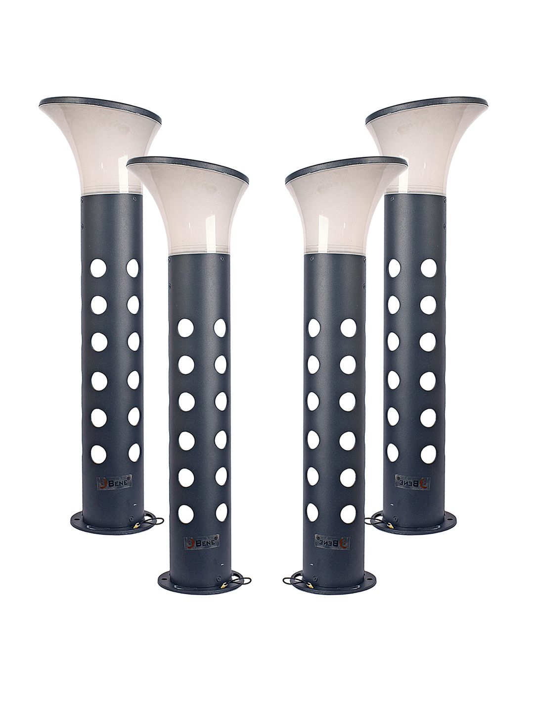 BENE Eden Bollard Grey & White 4 Pieces Abstract Shaped Outdoor Lamps-picture-34