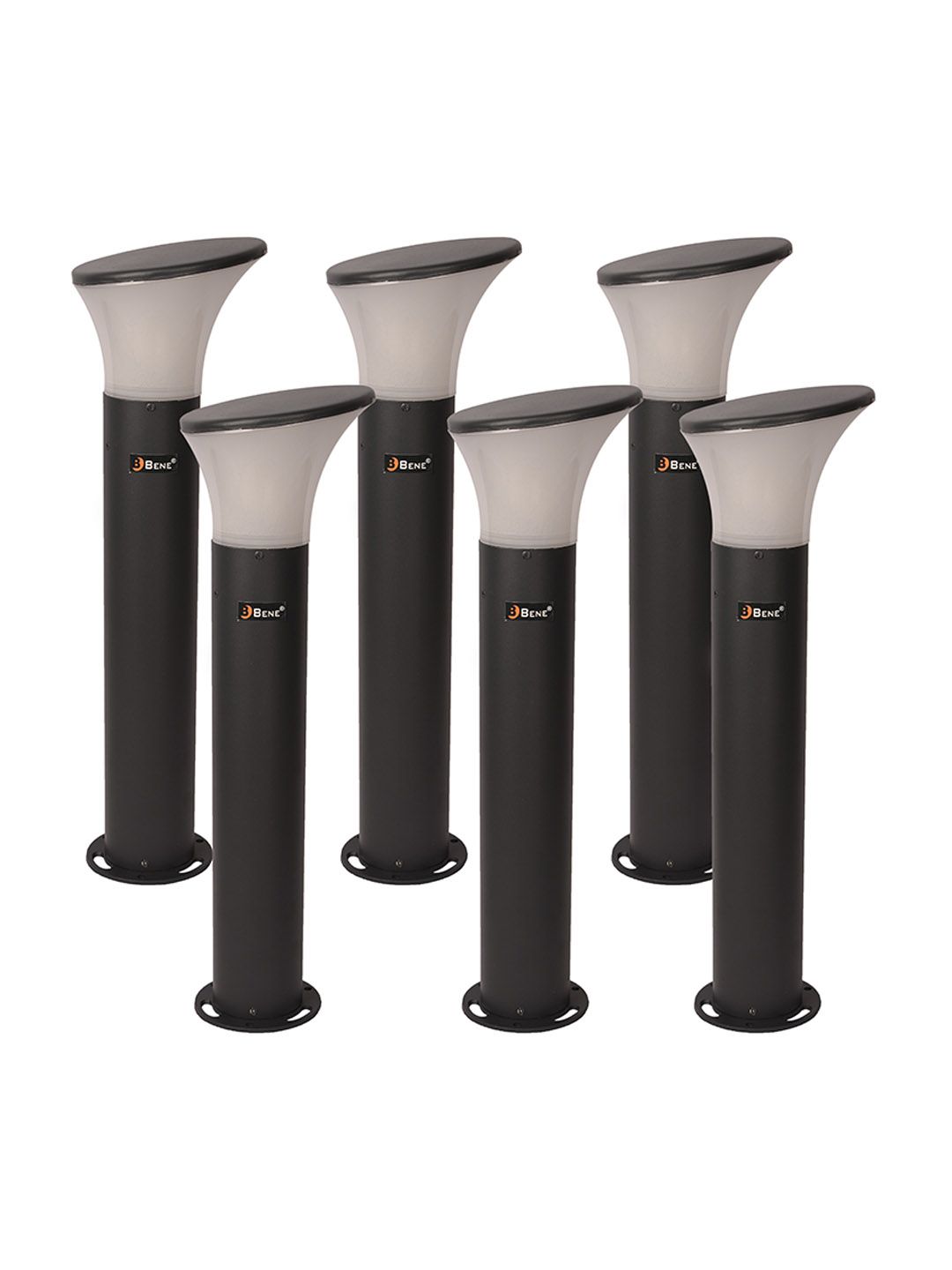 BENE Eden Bollard Grey & White 6 Pieces Waterproof & Rustproof Aluminium Outdoor Lamps-picture-48