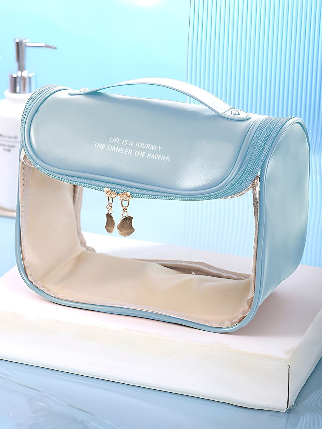 Cortina Blue Water Resistant Makeup Organiser-image-22
