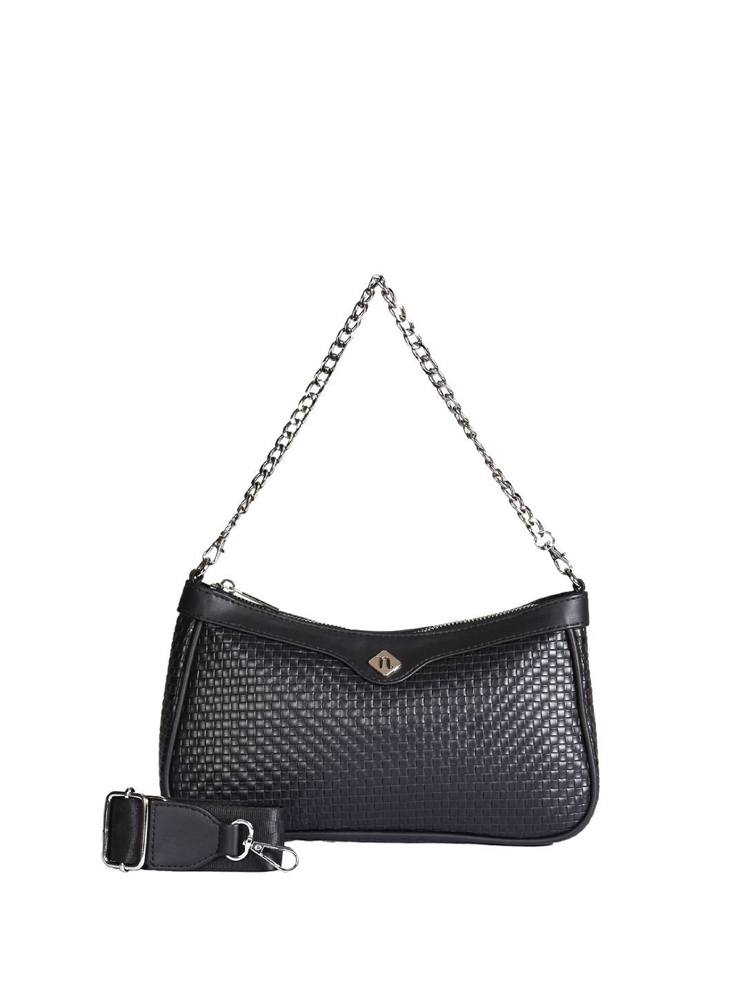 Nestasia Textured 2 in 1 Sling cum Shoulder Bag Black-picture-30