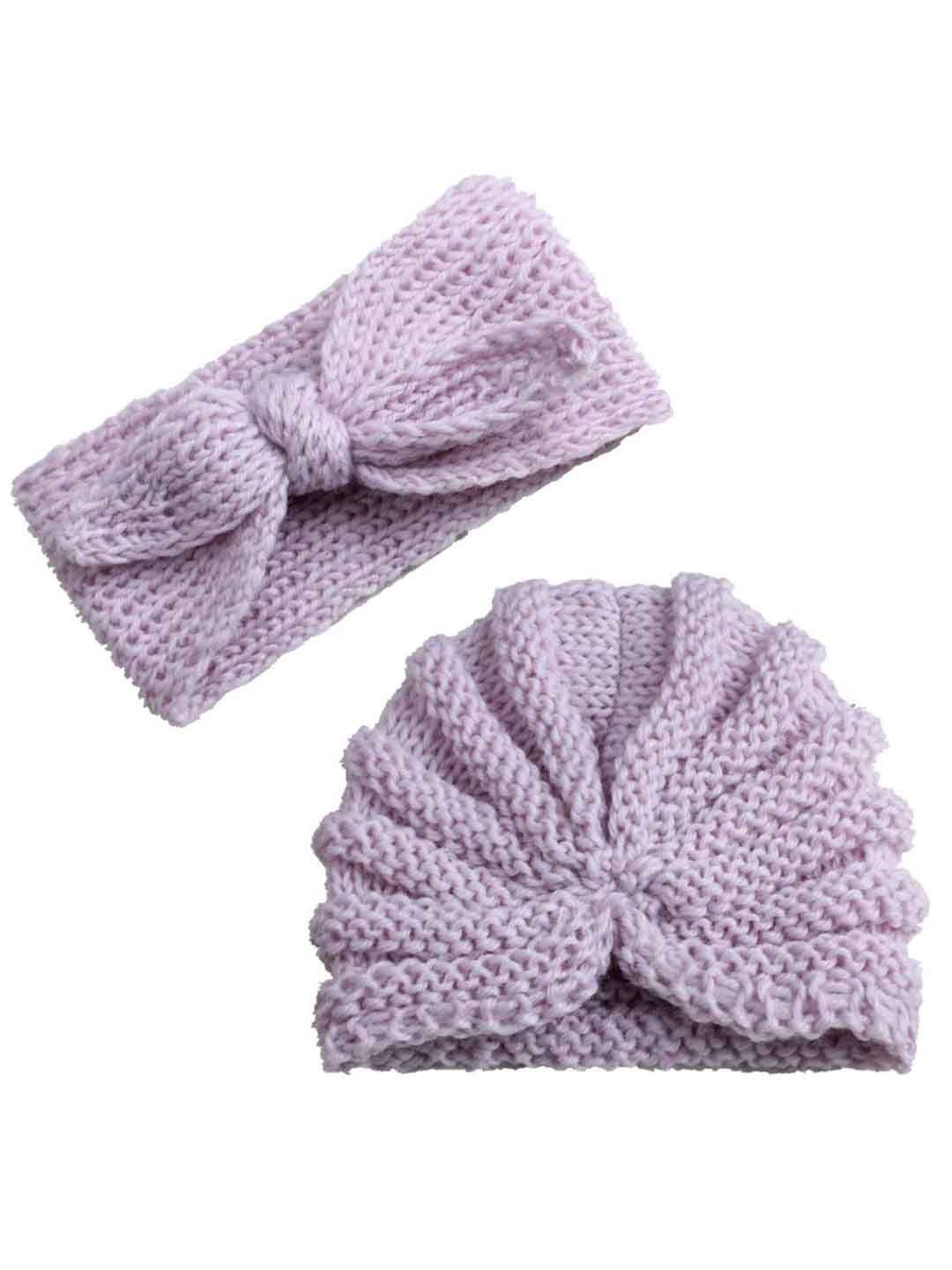 SYGA Kids Pack of 2 Self Design Woollen Beanie-picture-29