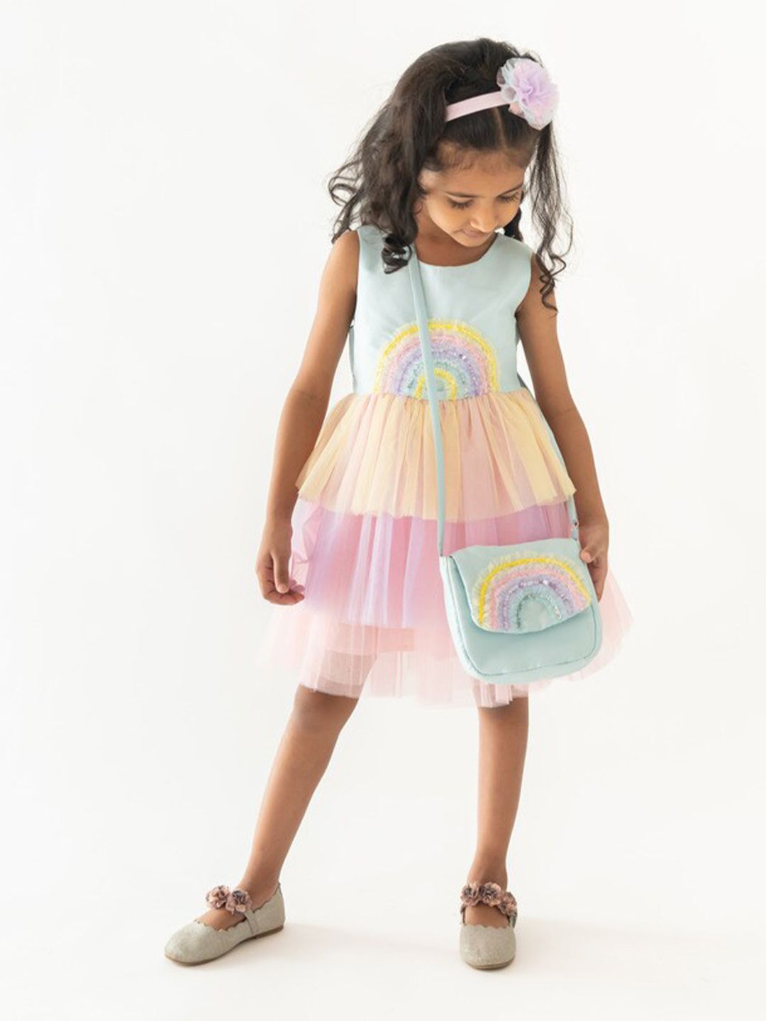 A Little Fable Round Neck Sleeveless Fable Empire Dress-picture-13