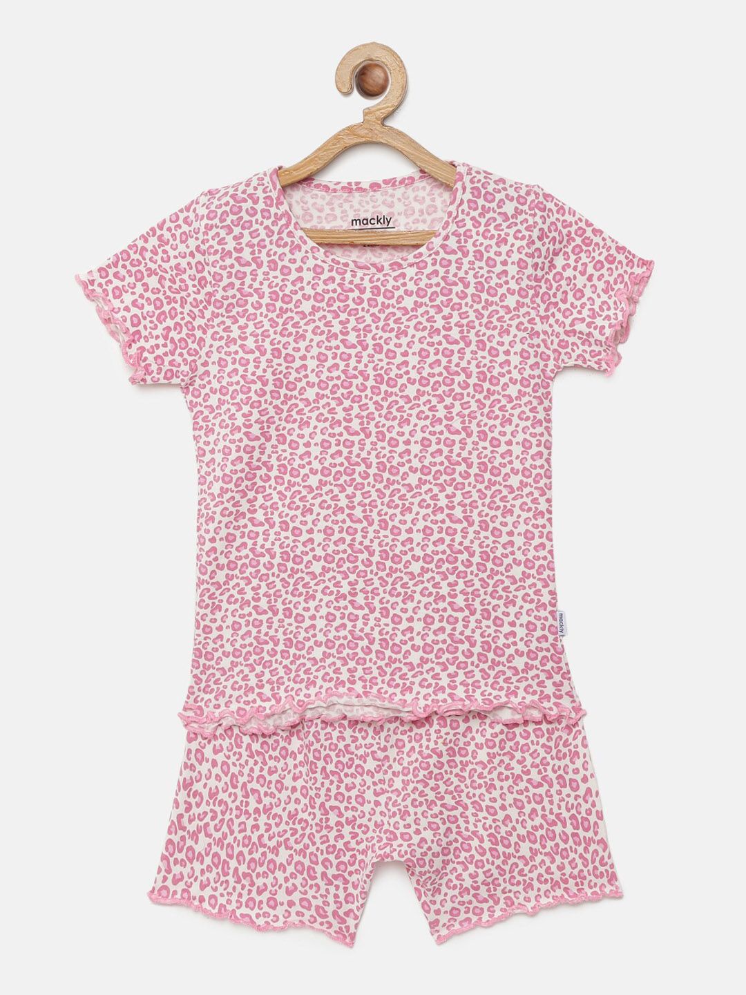 mackly Girls Abstract Printed Round Neck T-shirt With Shorts-picture-22