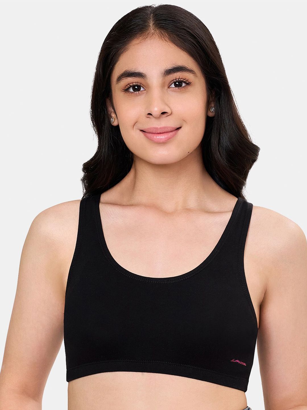 MAROON Girls Printed Non-Padded Cotton Beginners Bra - Full Coverage-image-3