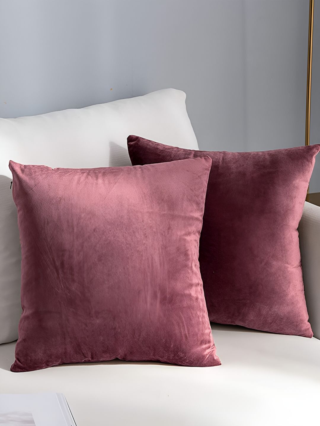 AEROHAVEN Purple  2 Pieces Velvet Square Cushion Covers-image-30