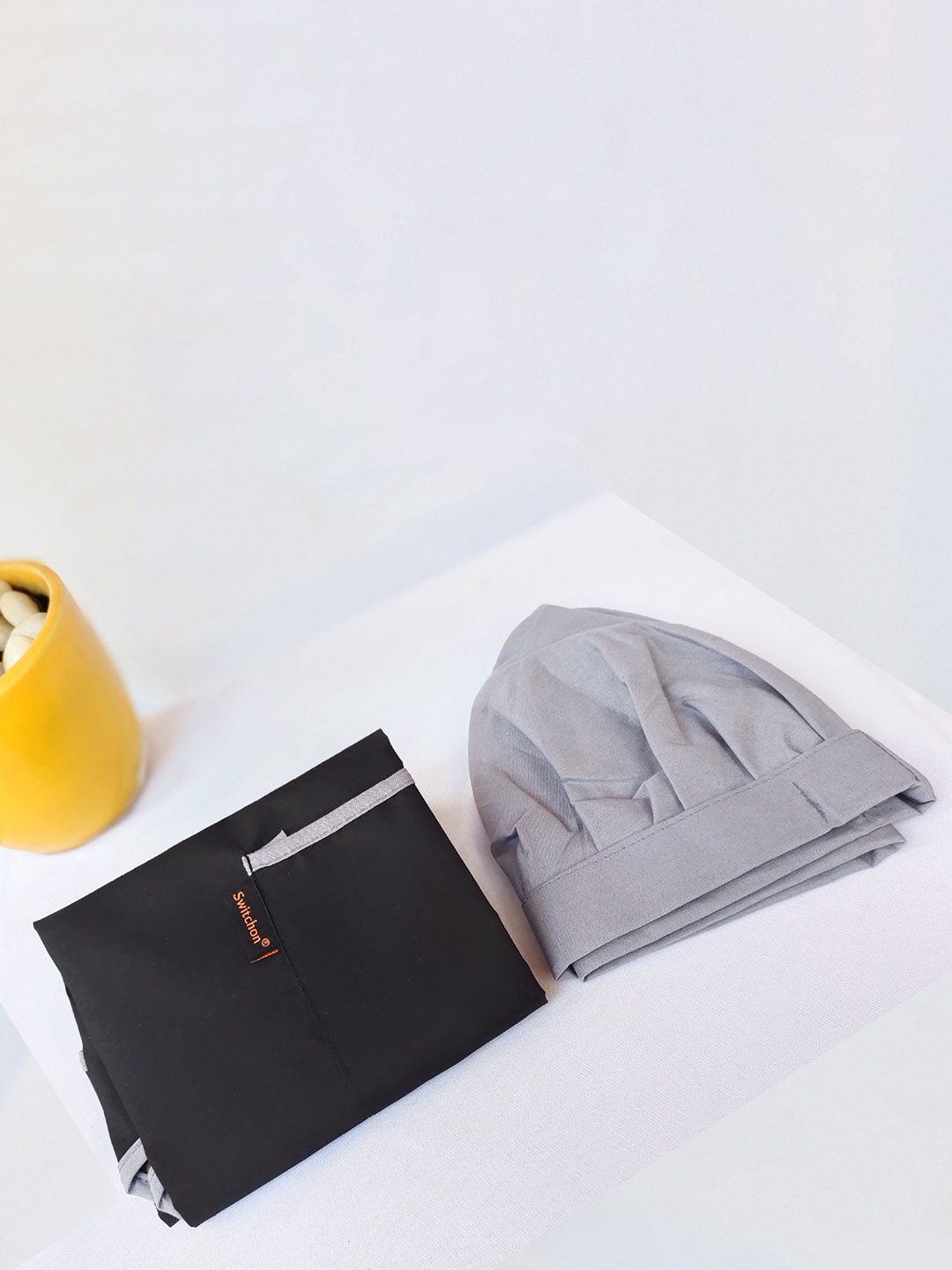SWITCHON Grey & Black Waterproof Apron With Cap-picture-11