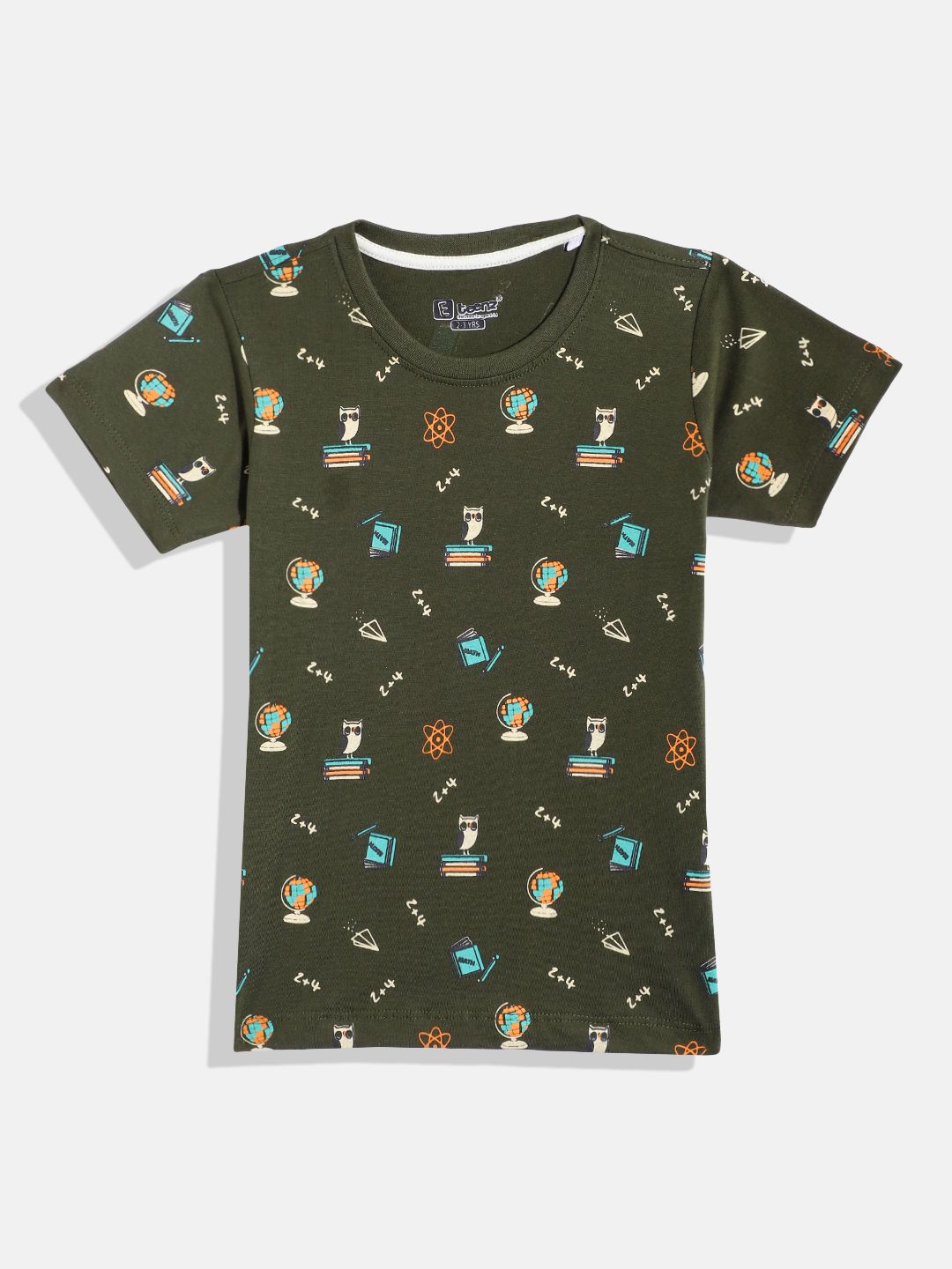 Eteenz Boys Conversational Printed Cotton T-shirt-image-25