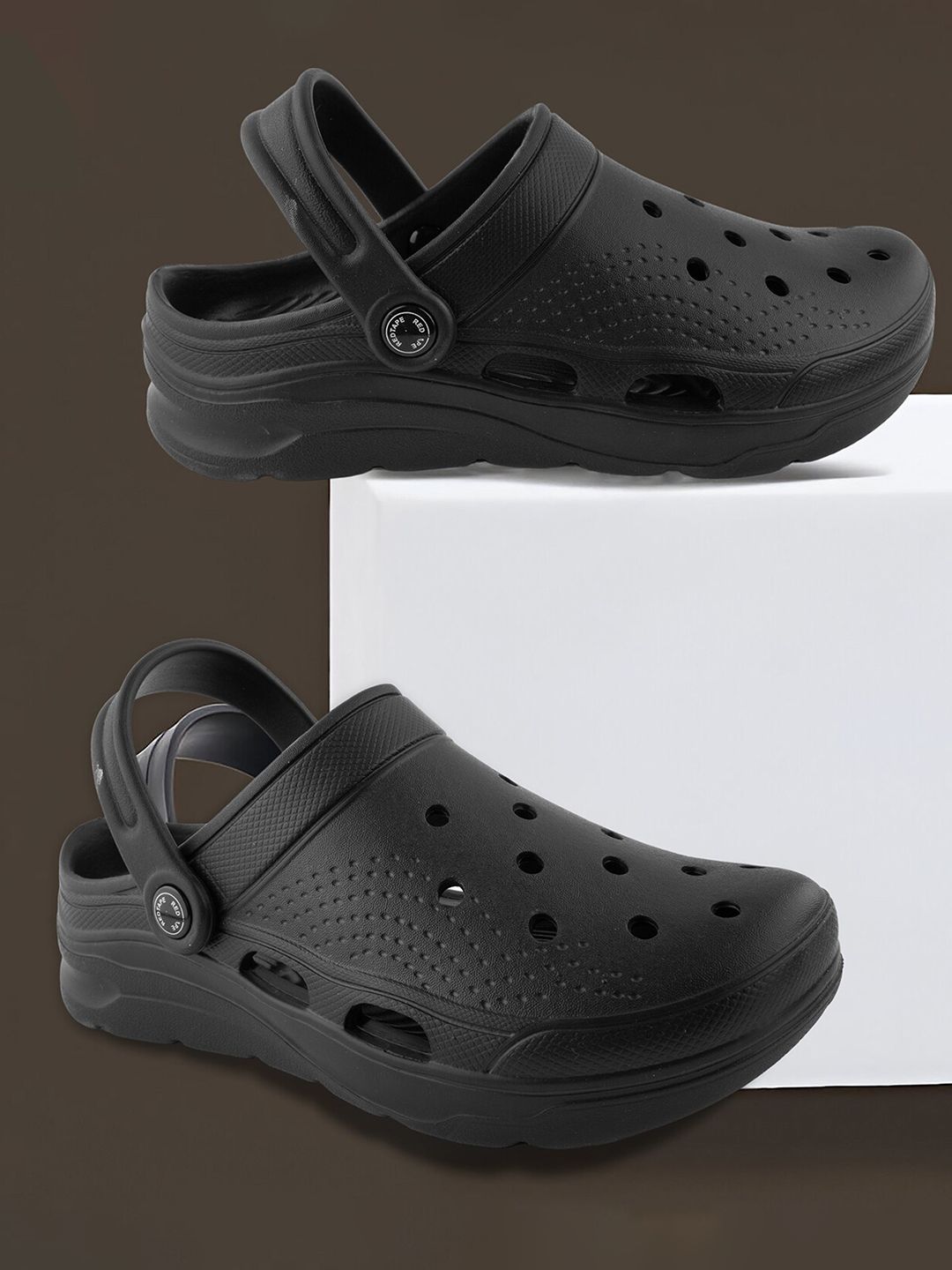 Red Tape Men Self Design Clogs-picture-48
