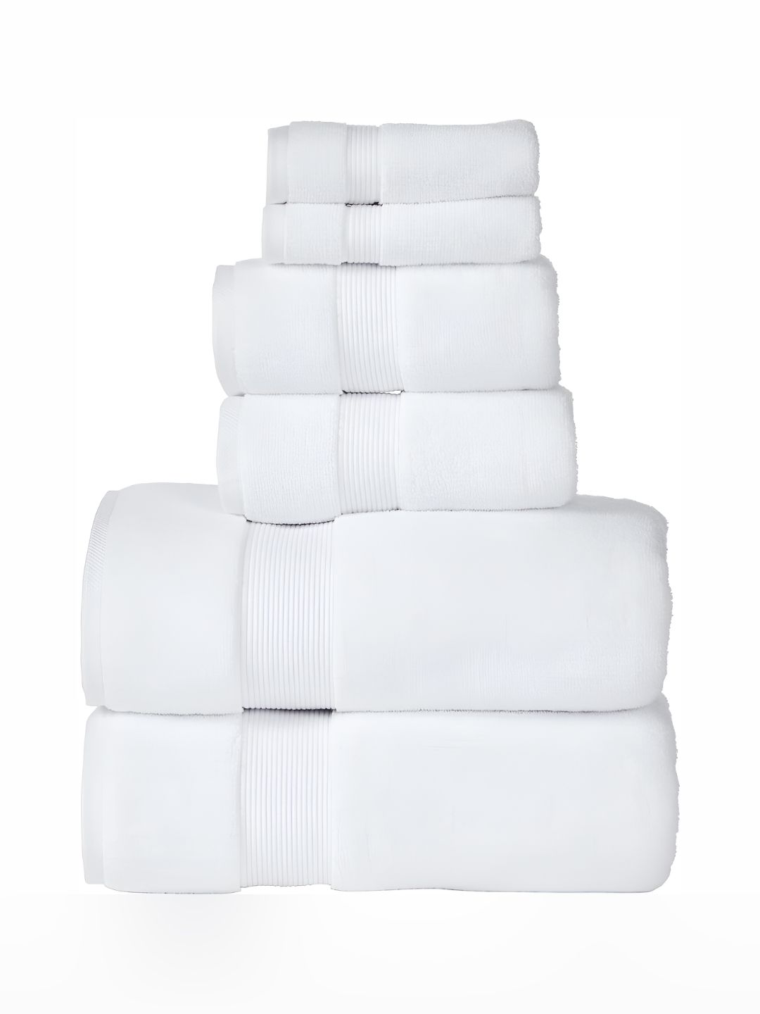 SENSES White 6 Pcs Cotton Towel Set-image-47
