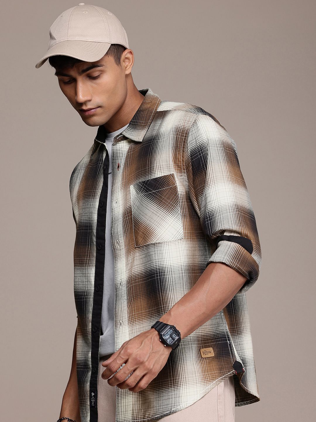 The Roadster Life Co. Pure Cotton Checked Casual Shirt-picture-42