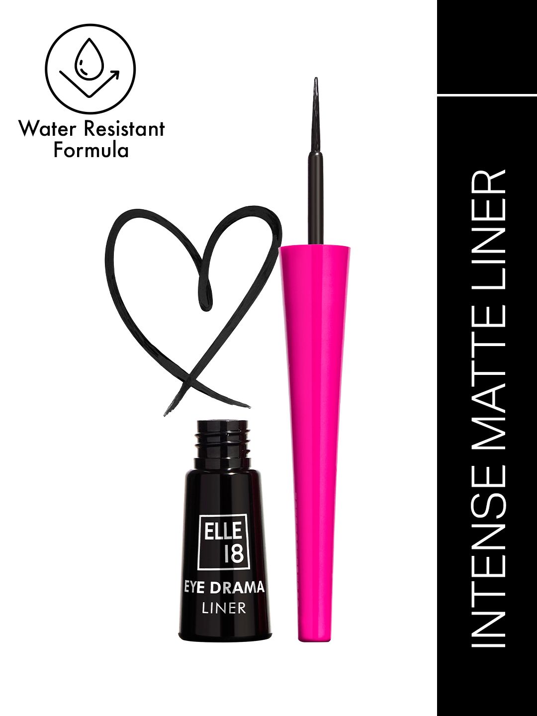 ELLE 18 Intense Matte Eye Drama Eye Liner - 3.5 ml - Black-image-19
