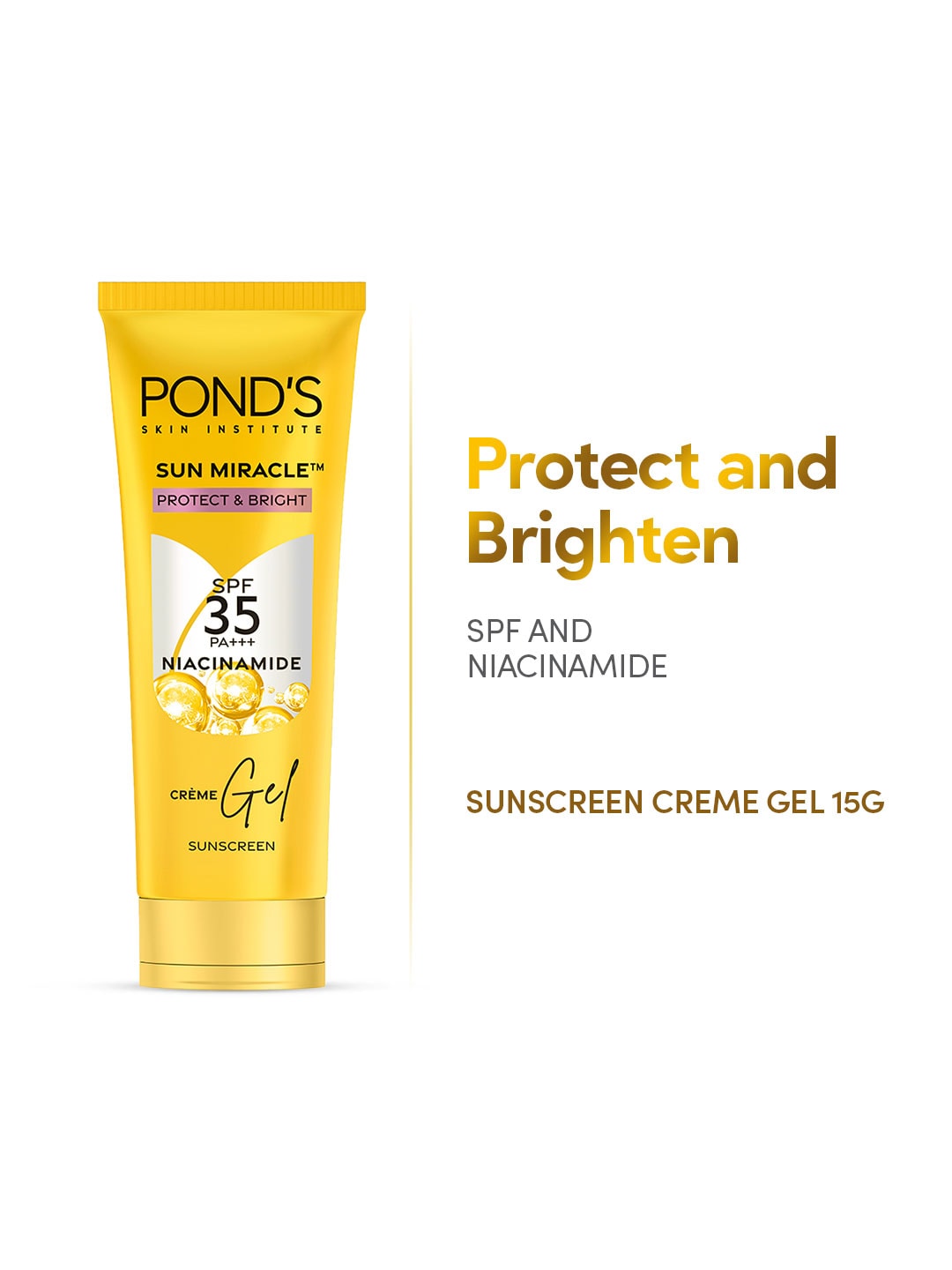 Ponds Sun Miracle Protect & Bright SPF 35 PA+++ Creme Gel Sunscreen - 15 g