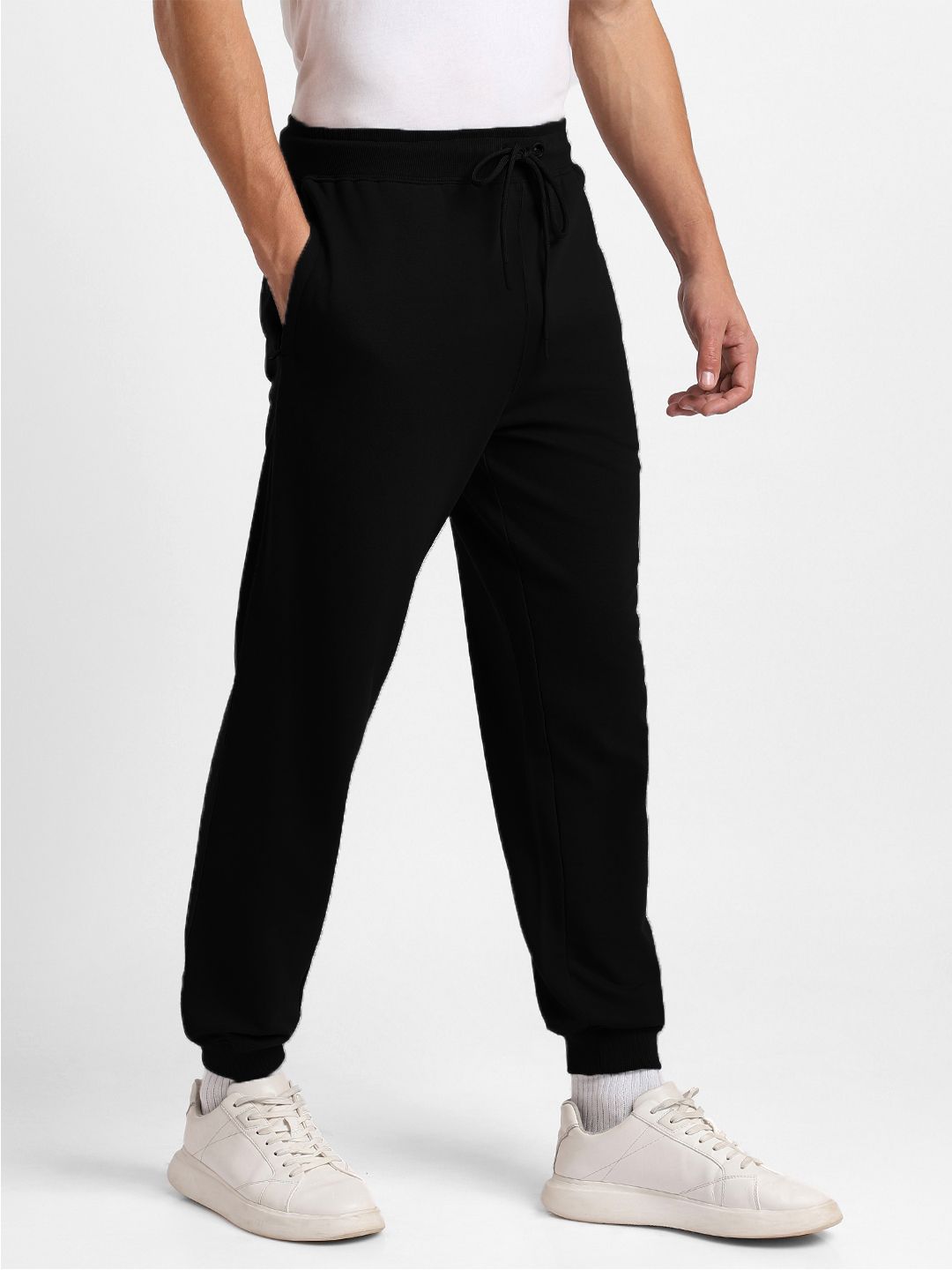 NOBERO Men Regular Pure Cotton Joggers-image-1