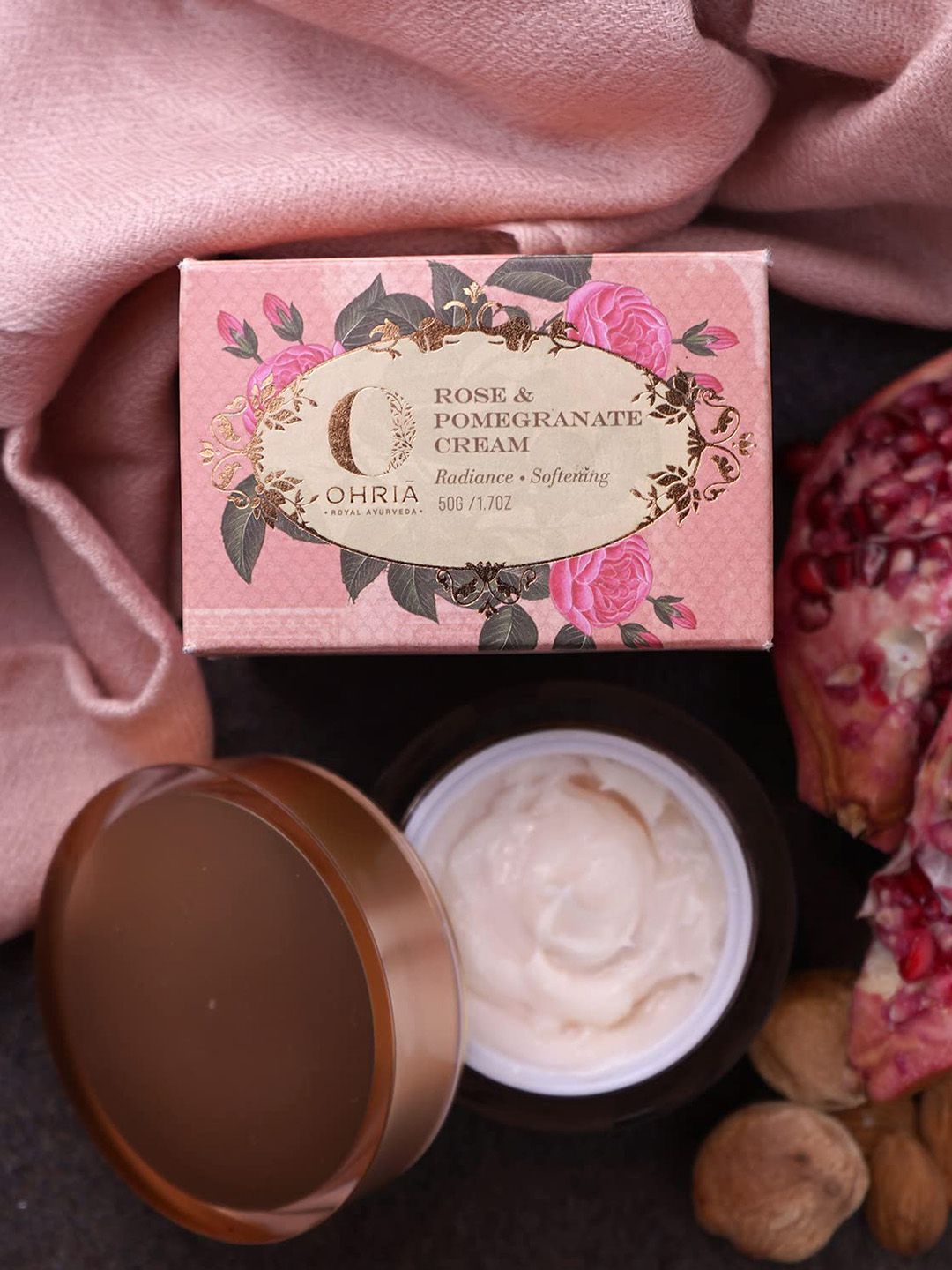 OHRIA AYURVEDA Rose & Pomegranate Cream with Coconut Derivatives & Jojoba Oil - 50 g-image-46