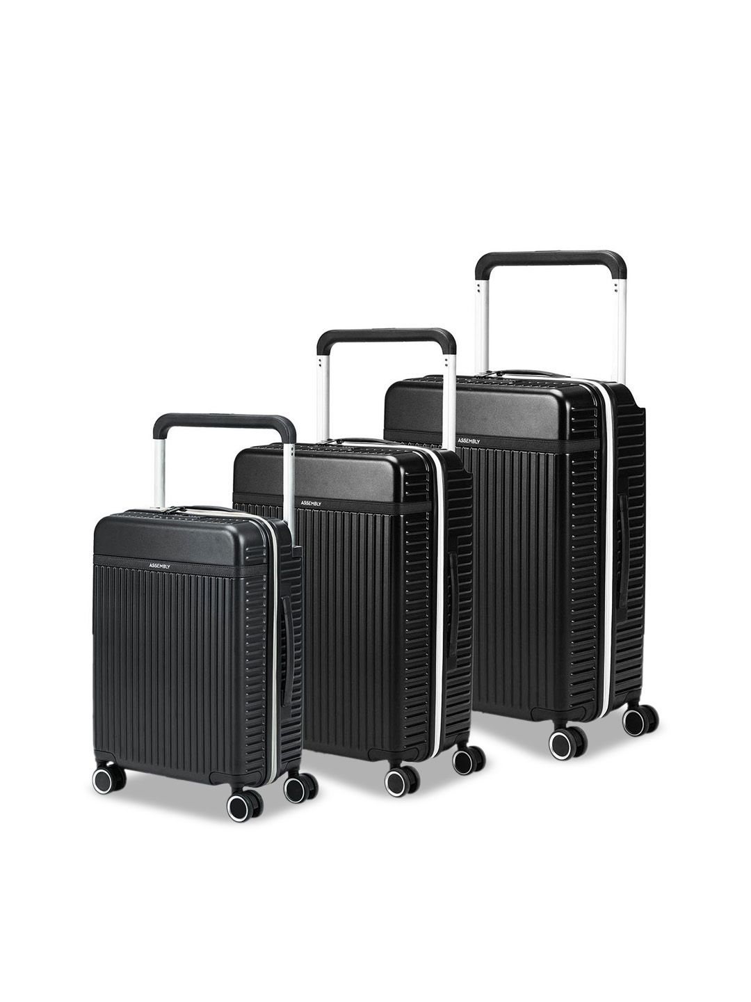 Assembly Rover Set Of 3 Textured 360-Degree Rotation Hard-Sided Trolley Suitcases 73.5 cm-image-7
