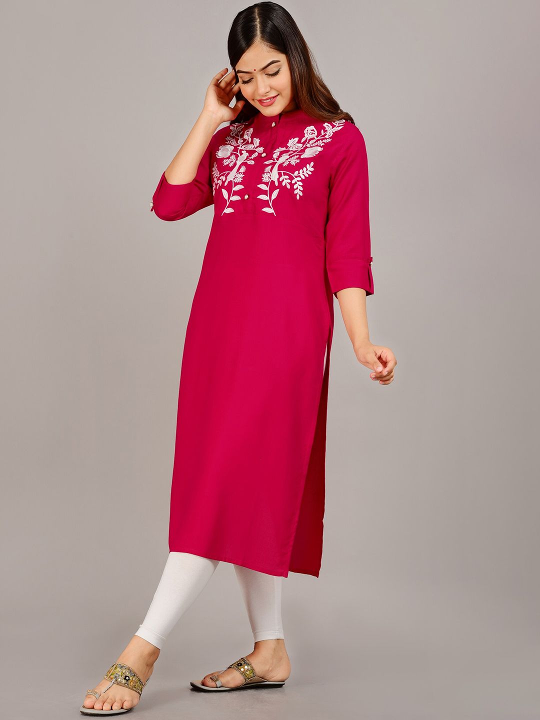 Buy NEW4U Embroidered Straight Kurta - Kurtas for Women 27428354 | Myntra