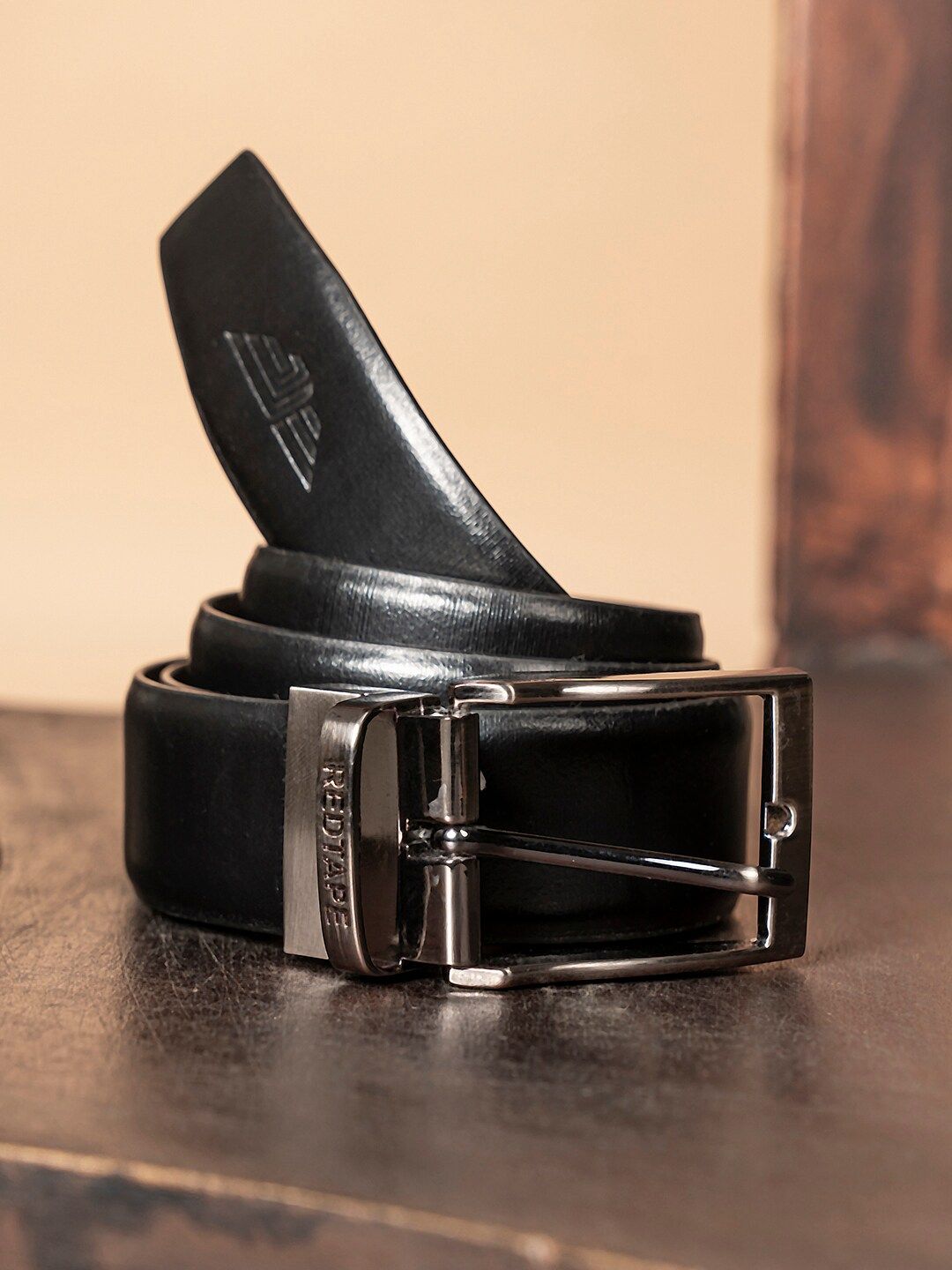 Red Tape Texture Leather Reversible Belt-picture-45