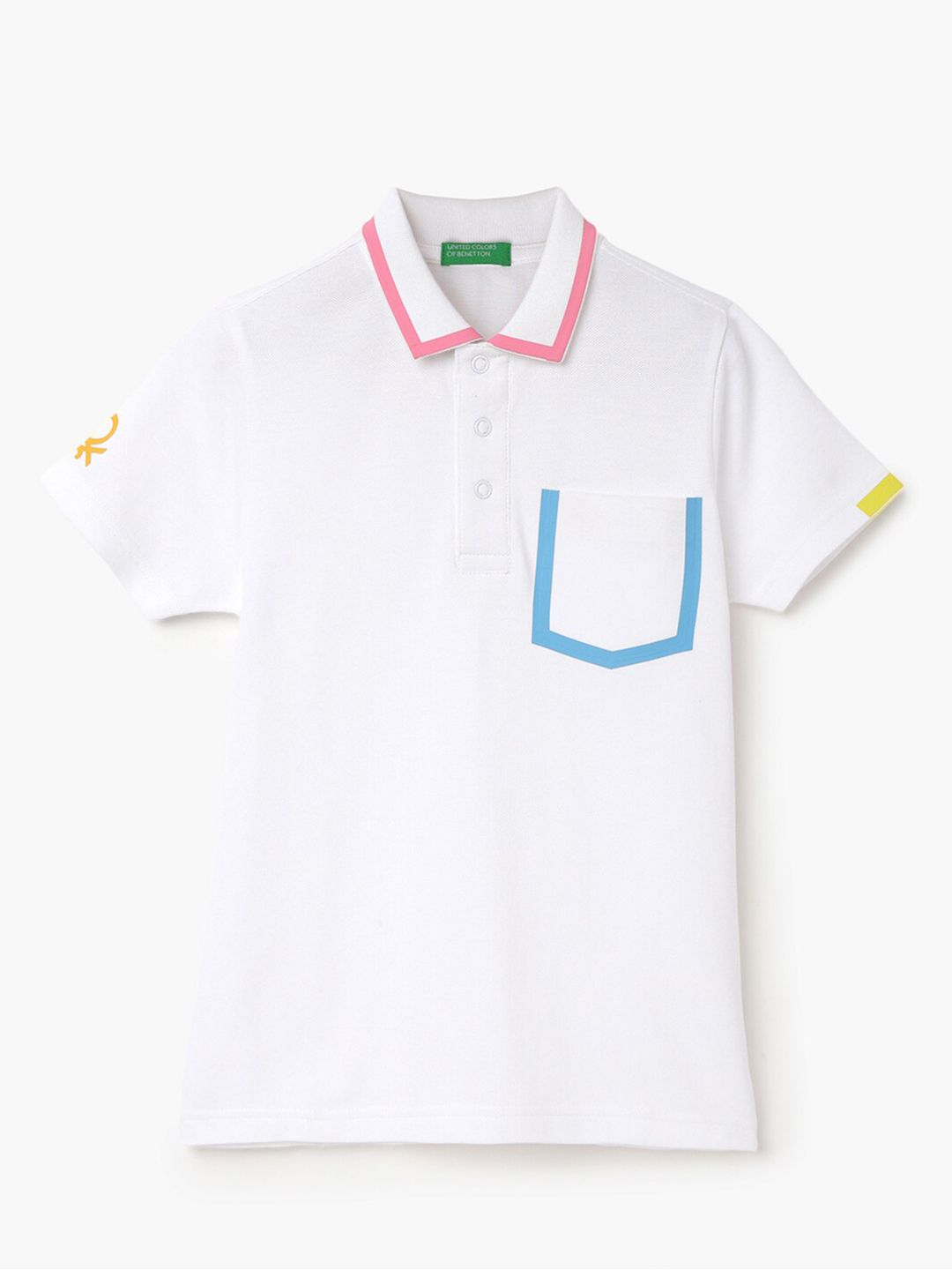 United Colors of Benetton Boys Polo Collar Pure Cotton T-shirt-image-24