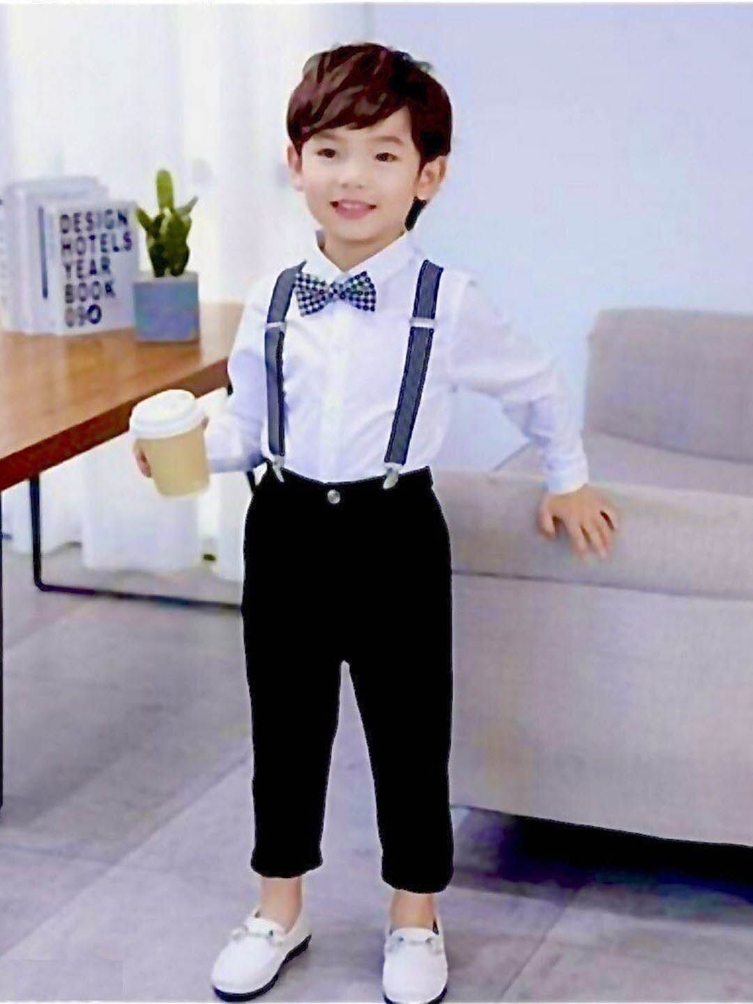 BAESD Boys Shirt Collar Shirt with Trouser-image-21