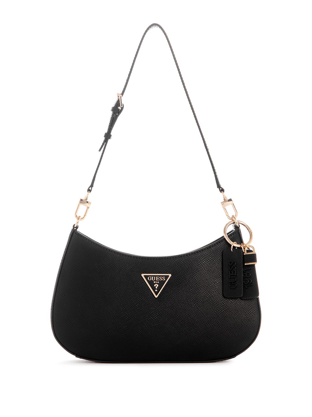 GUESS Brand Logo Detail Baguette Bag-image-19