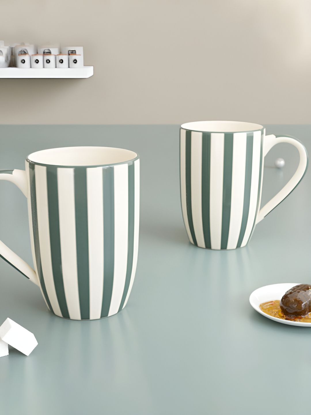 The Earth Store White 2 Pcs Printed Microwave Safe Glossy Finish Ceramic Mugs 420 ml Each-image-18