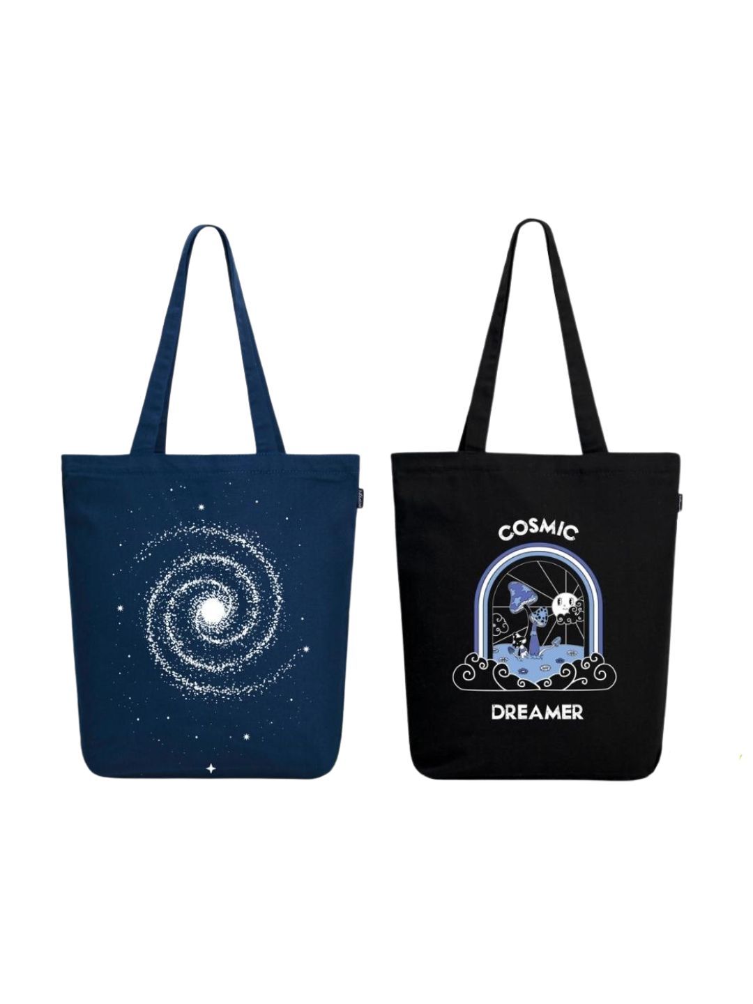 EcoRight Unisex Set Of 2 Printed Pure Cotton Shopper Tote Bags-image-16