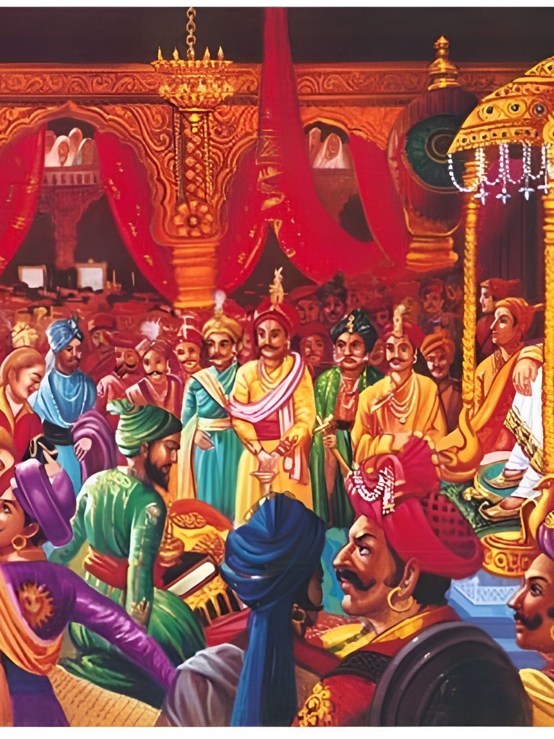 PnF Red & Blue Chattrapati Shivaji Maharaj Raj Abhishek Wall Stickers-picture-14