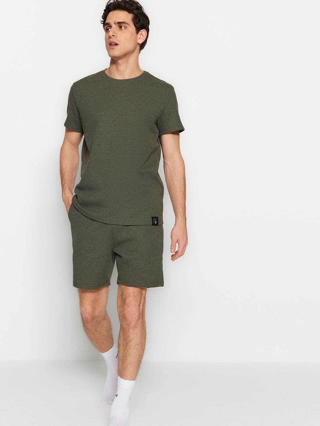 Trendyol Men Solid Shorts Set-picture-57