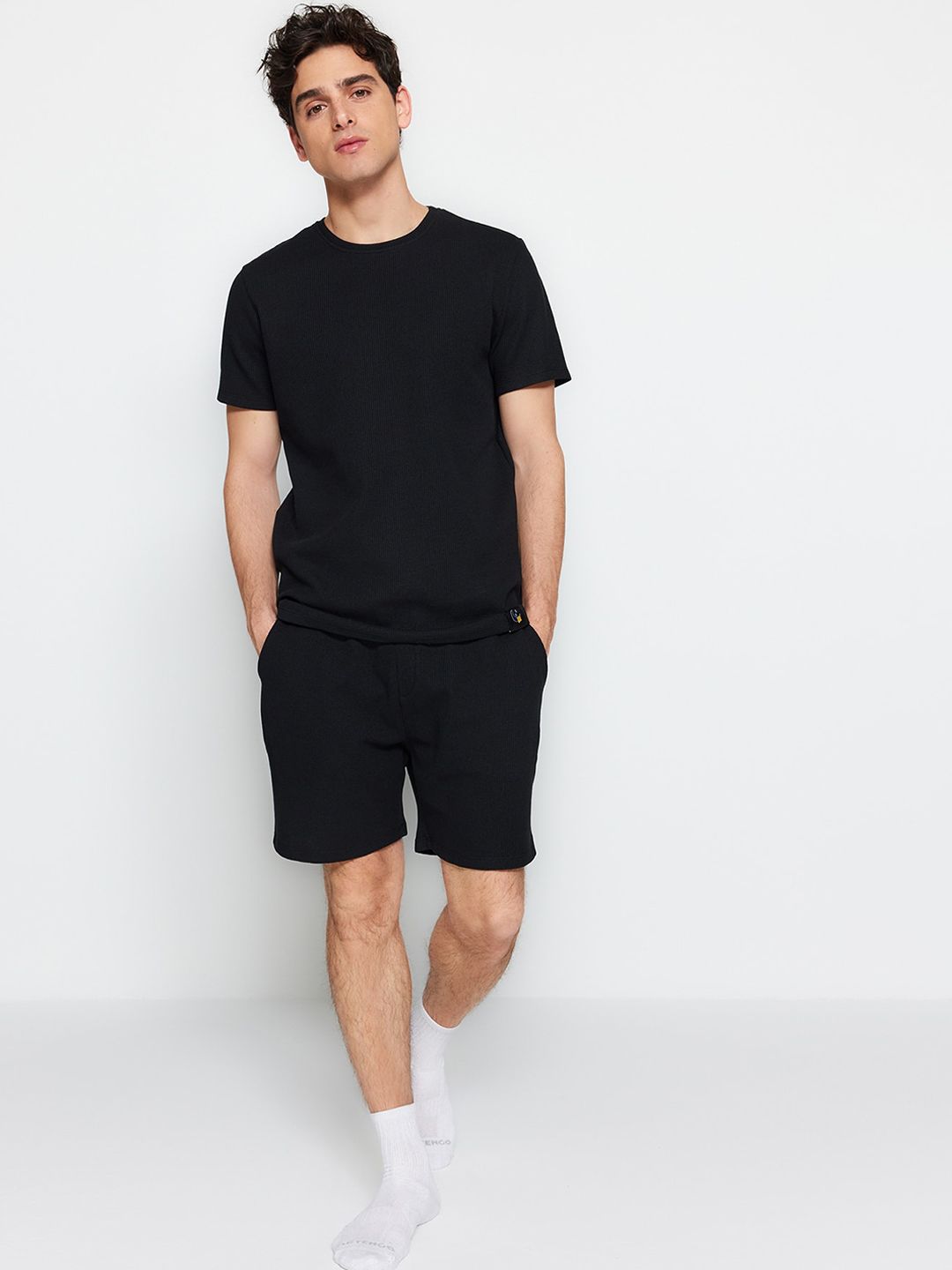 Trendyol Round Neck T-shirt & Shorts Night suit-picture-41