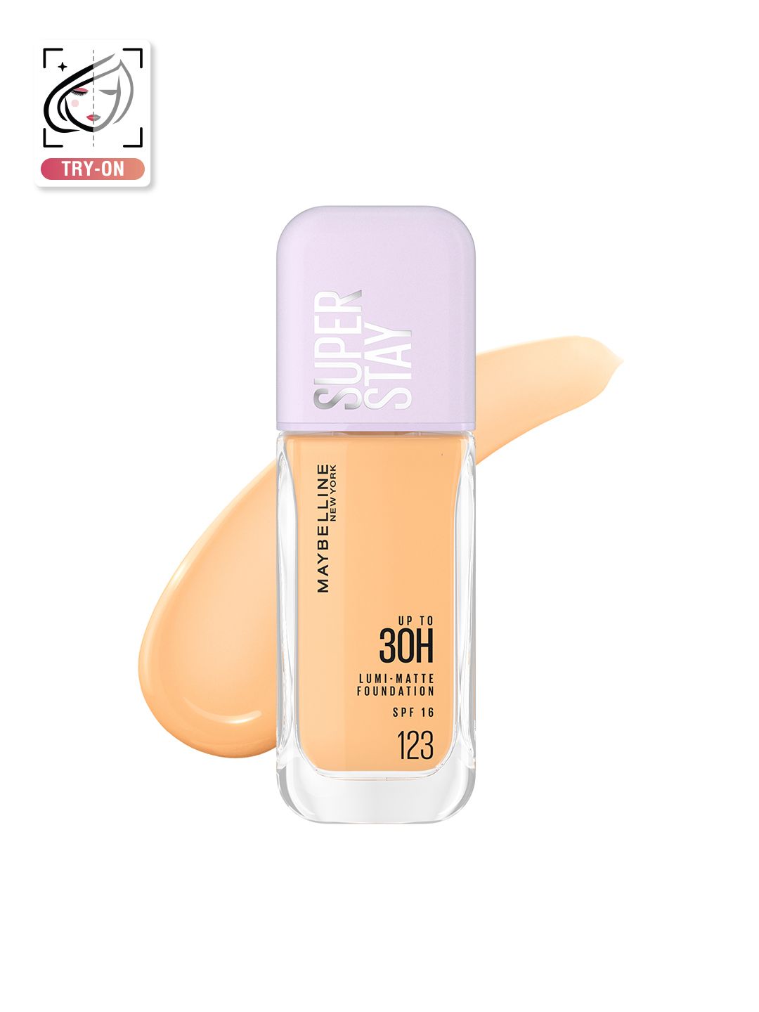 Maybelline New York 30H Longwear Super Stay Lumi-Matte Liquid Foundation 35ml - Shade 123