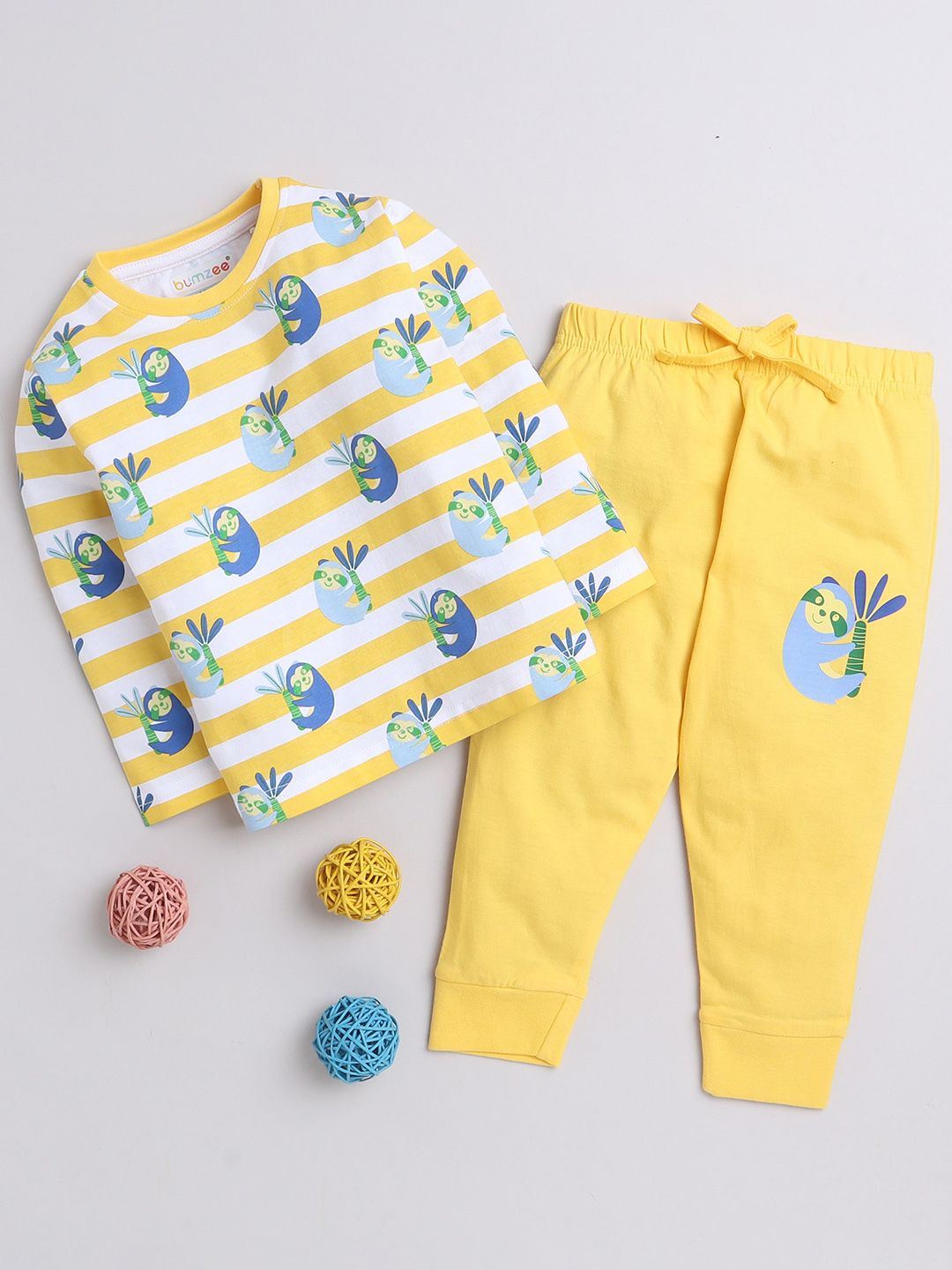 BUMZEE Boys Conversational Printed Pure Cotton Night Suit-image-23