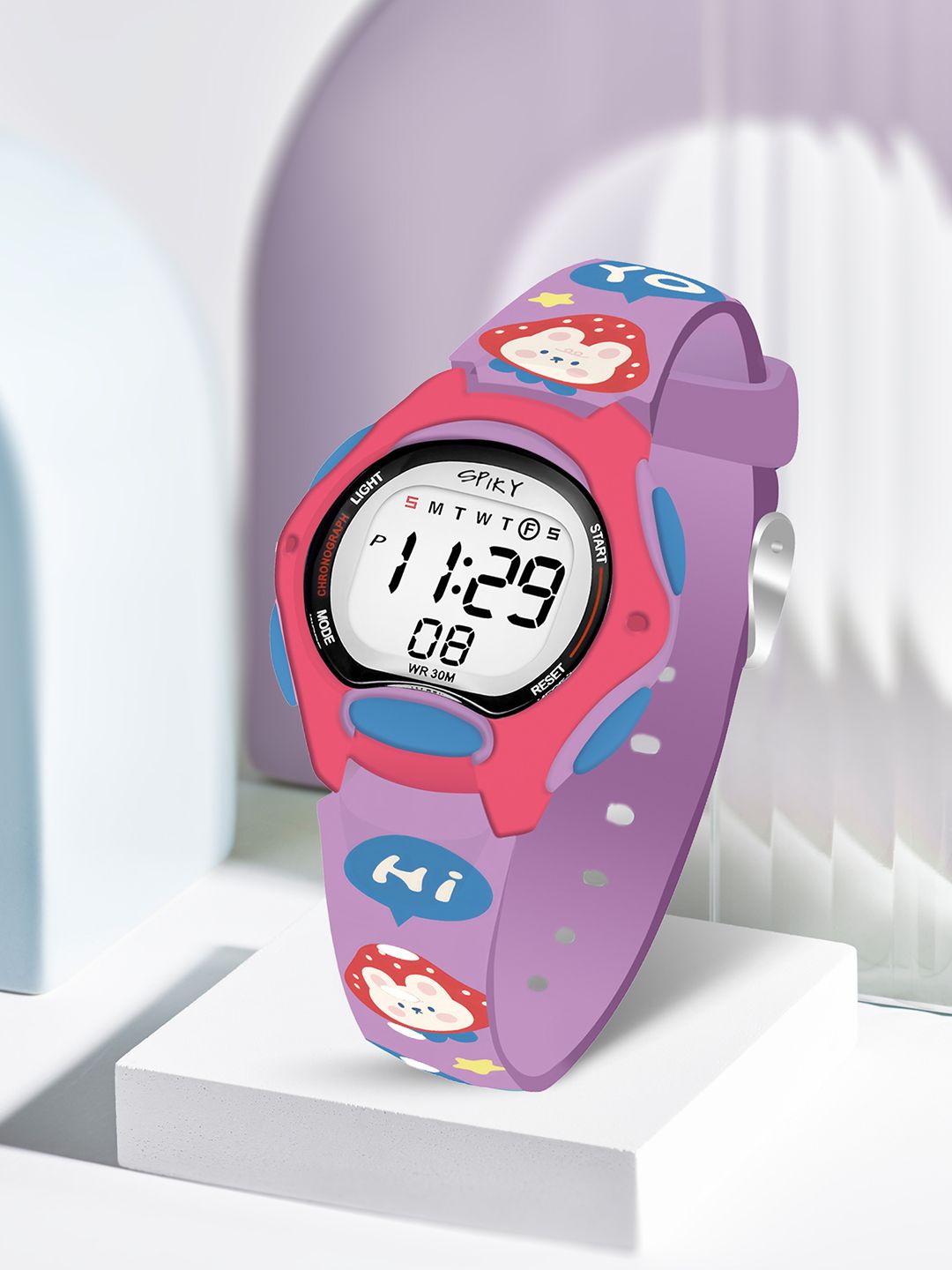 Spiky Kids Dial & Straps Digital Automatic Watch SPKEVA18_C4_PUR-picture-46