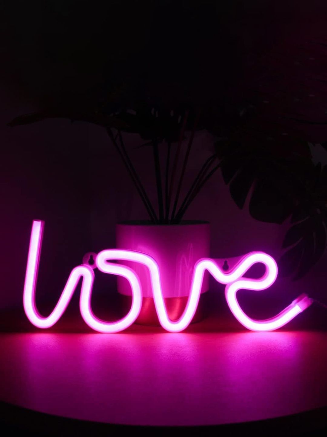 XERGY Unisex Pink Love Shaped Neon LED Light with USB Table Lamp-picture-49