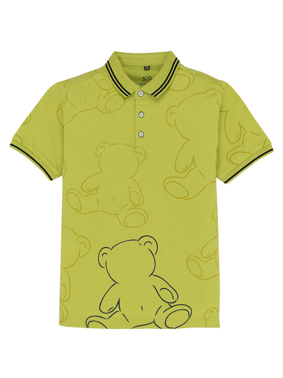 Status Quo Boys Graphic Printed Polo Collar Cotton T-shirt-picture-57