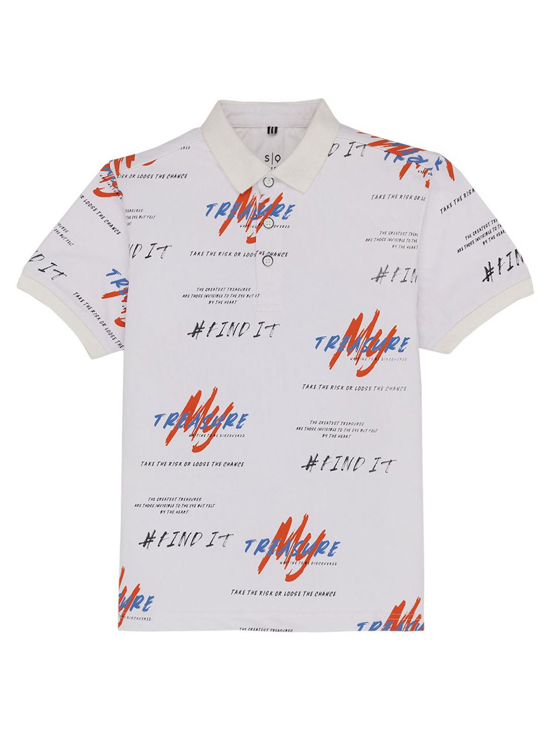 Status Quo Boys Typography Printed Polo Collar T-shirt-picture-49