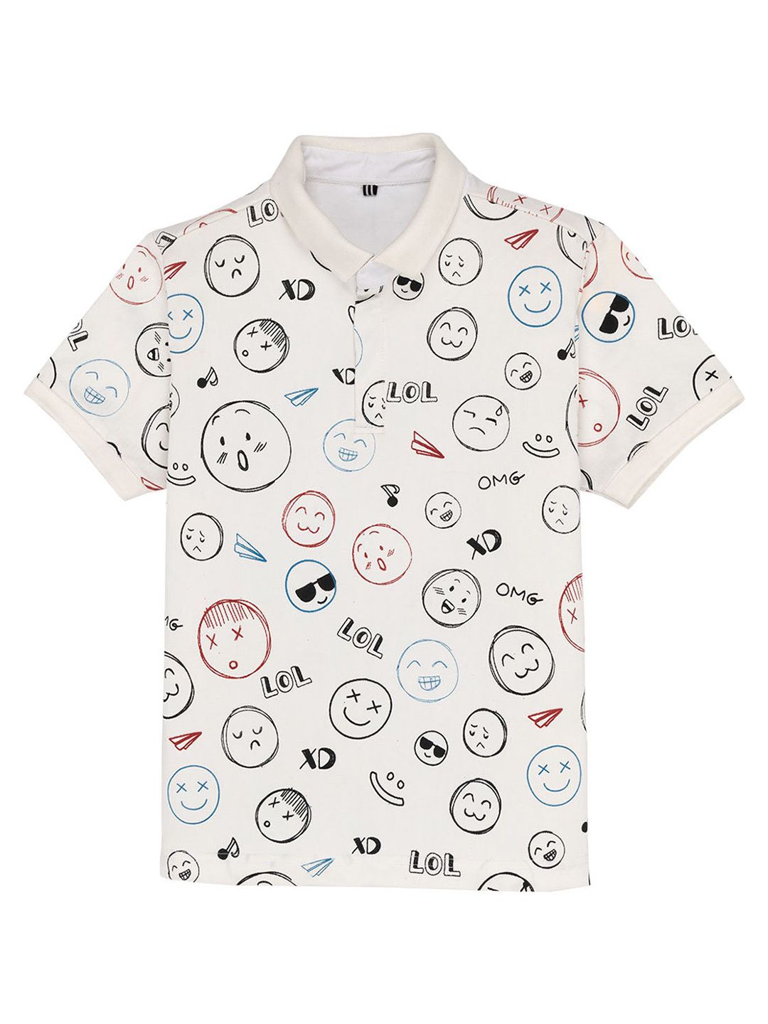 Status Quo Kids Conversational Printed Polo Collar T-shirt-picture-54