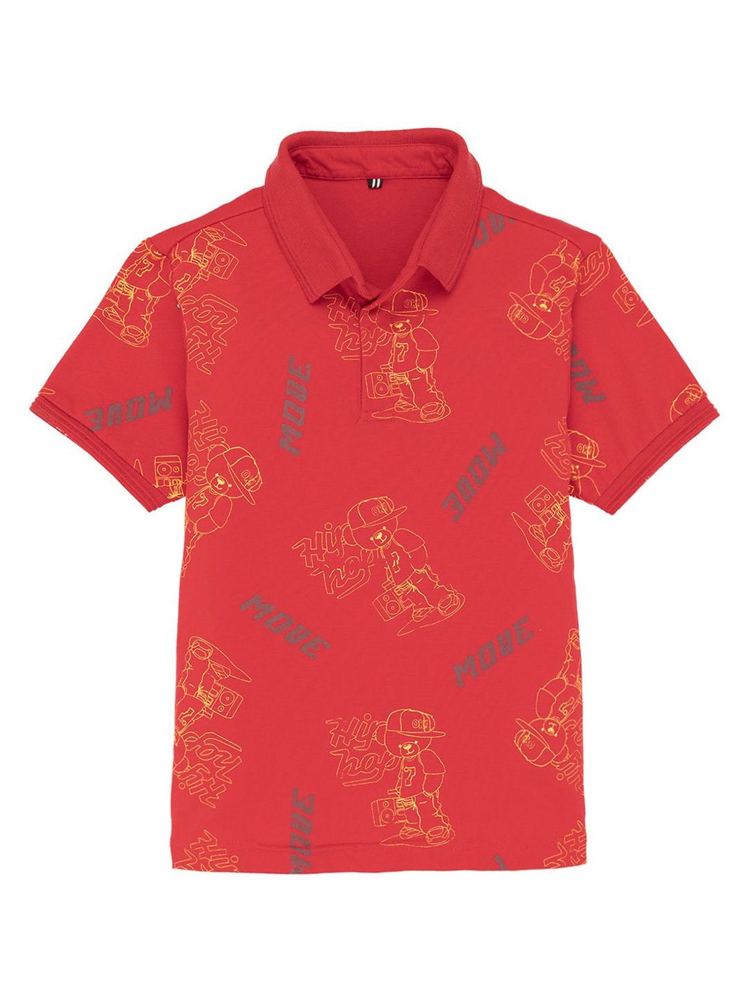Status Quo Boys Floral Printed Polo Collar T-shirt-picture-34
