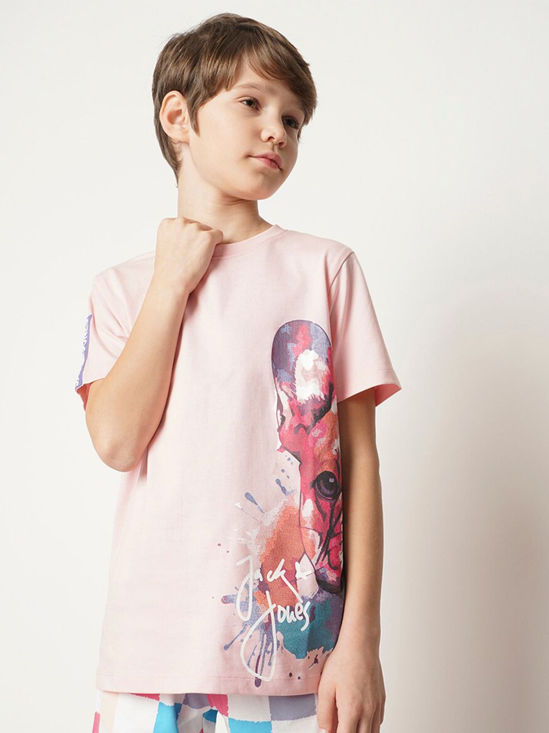 Jack & Jones Junior Boys Graphic Printed Pure Cotton T-Shirt-picture-17