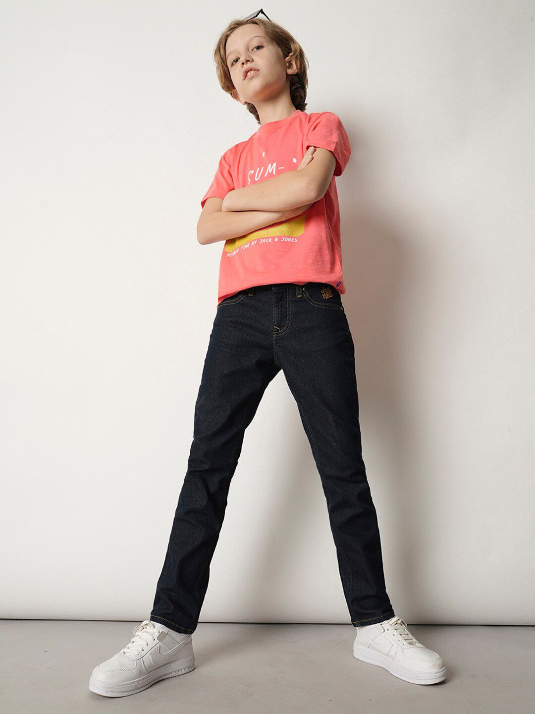 Jack & Jones Junior Boys Typography Printed Pure Cotton T-shirt-picture-26