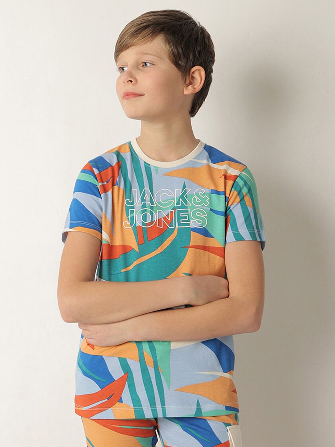 Jack & Jones Junior Boys Graphic Printed Pure Cotton T-Shirt-picture-27