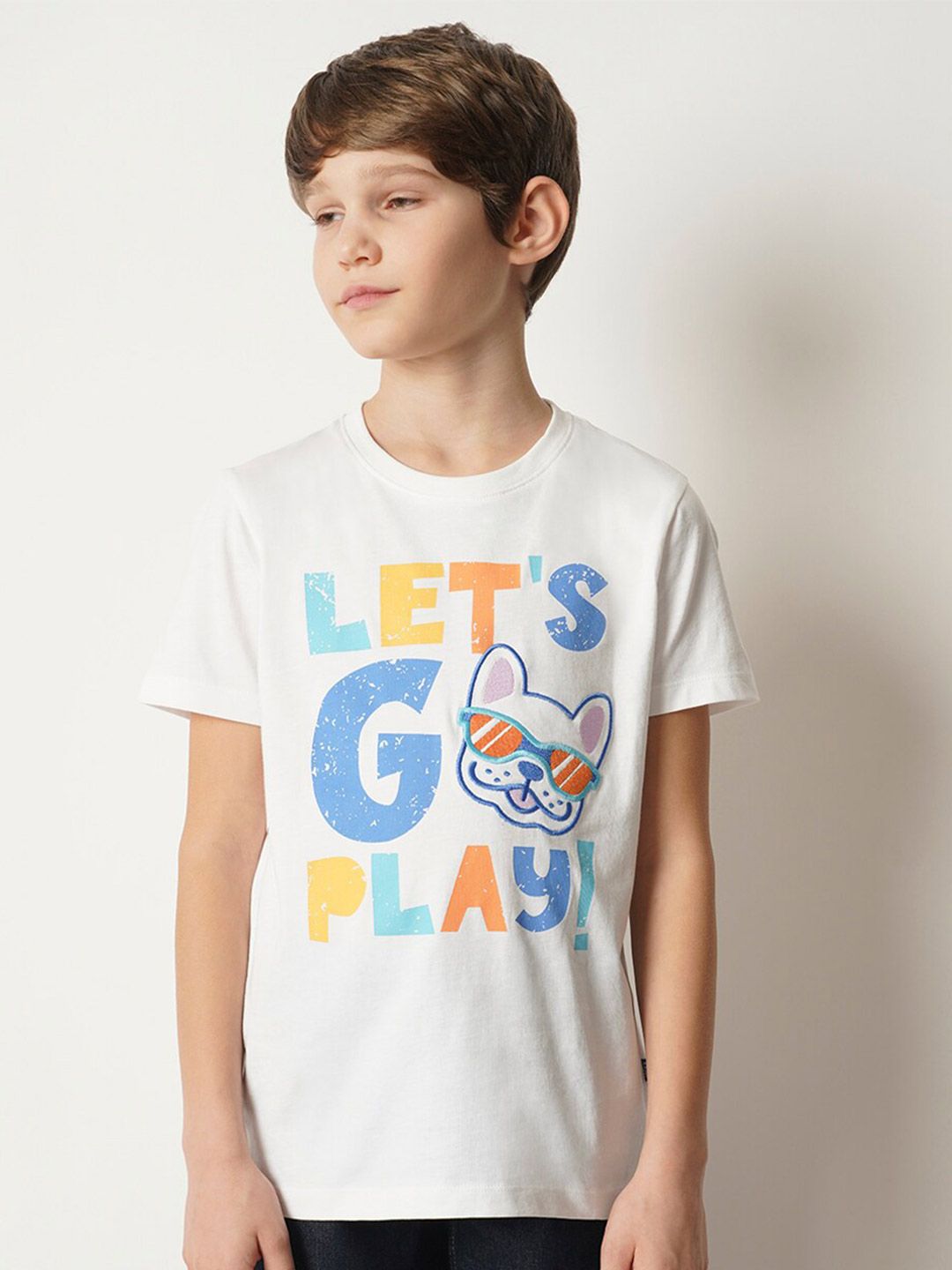 Jack & Jones Junior Boys Typography Printed Pure Cotton T-shirt-picture-56