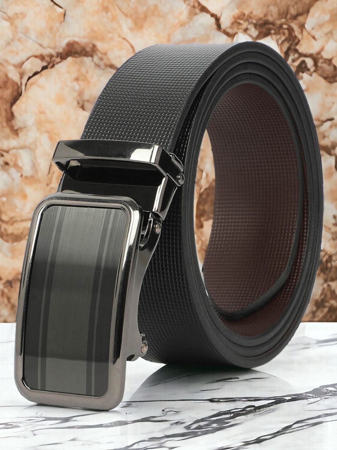 CRUSSET Men Textured Leather Formal Belt-picture-25