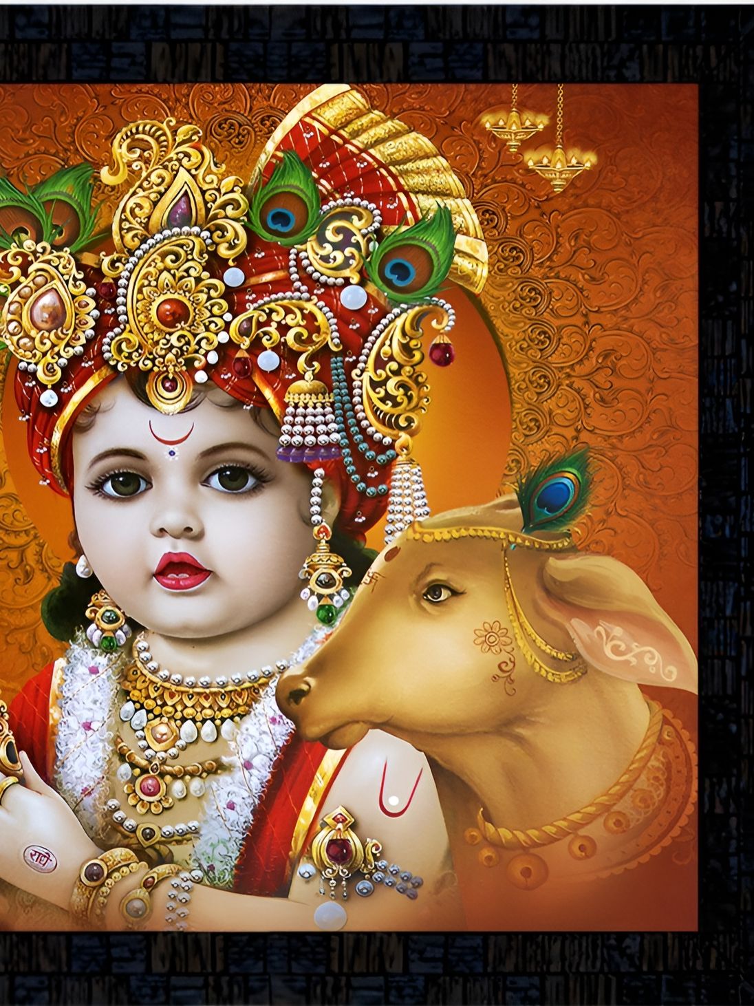 PnF Black & Orange Religious Wooden Wall Art-picture-24