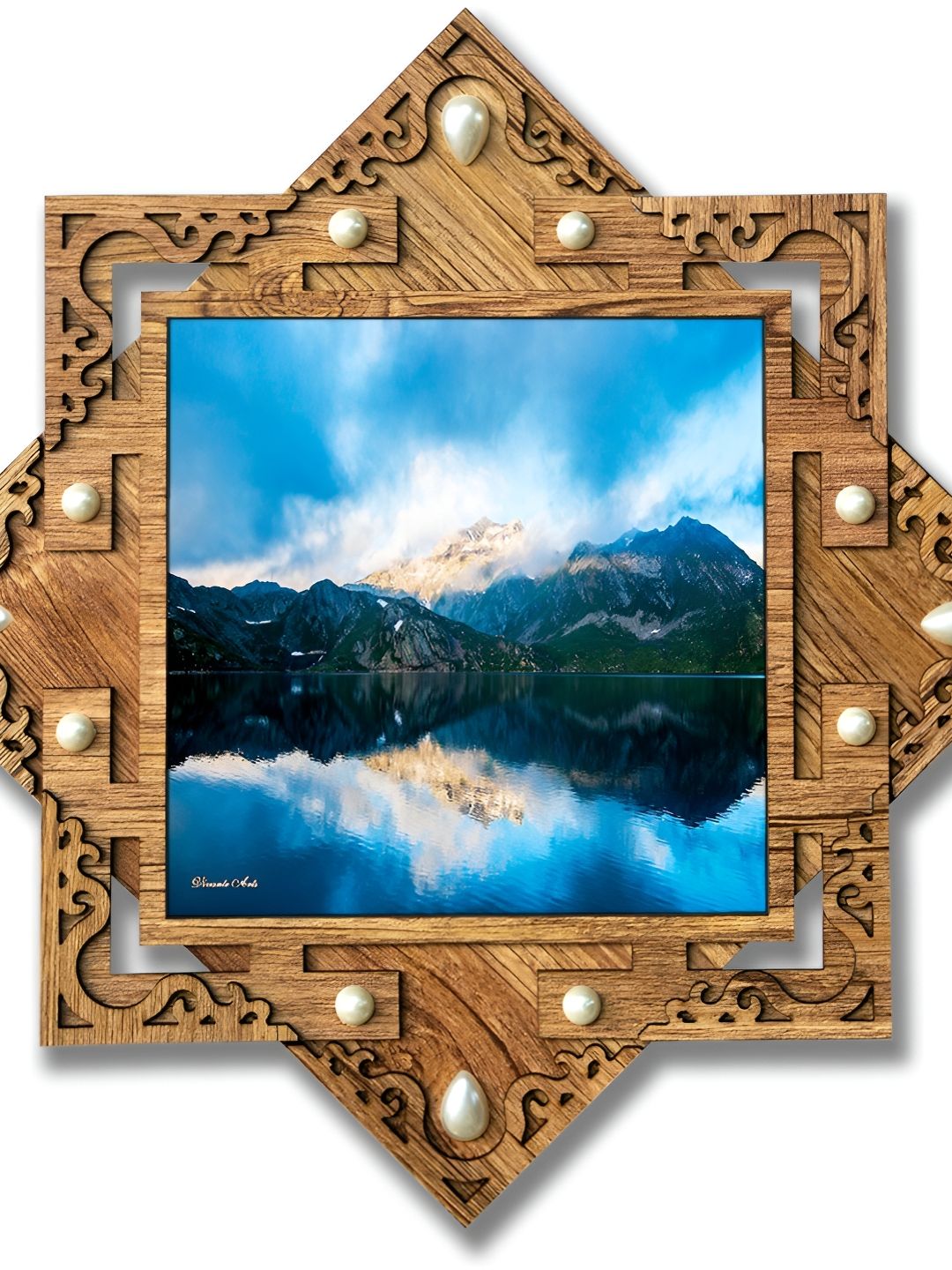 PnF Beige & Blue Wooden Wall Art-picture-28