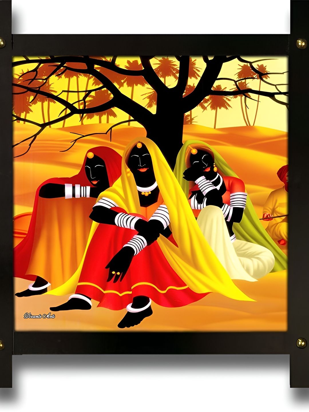 PnF Black & Orange Religious Wooden Wall Art-picture-25