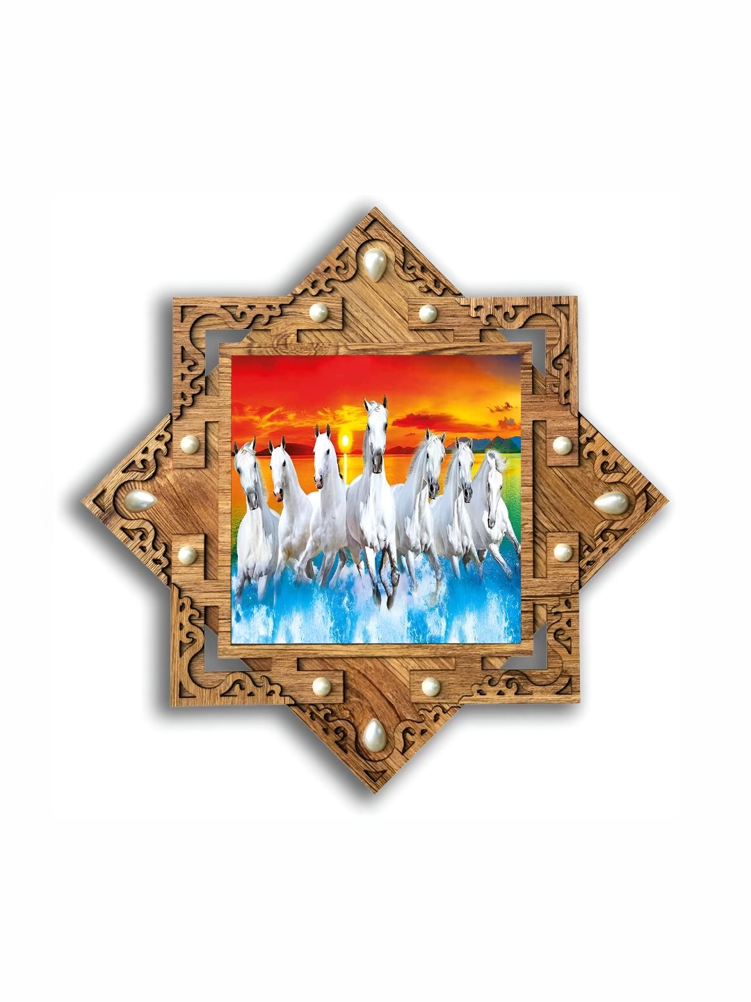 PnF Brown & Orange Wooden Birds and Animals Wall Art-picture-19