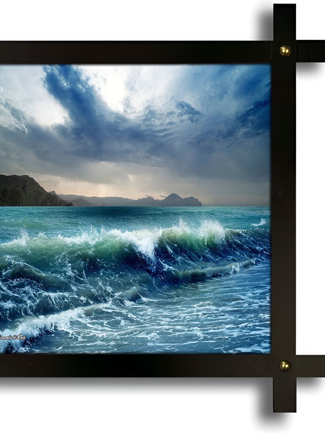 PnF Blue & Black Wooden Floral and Botanical Wall Art-picture-15