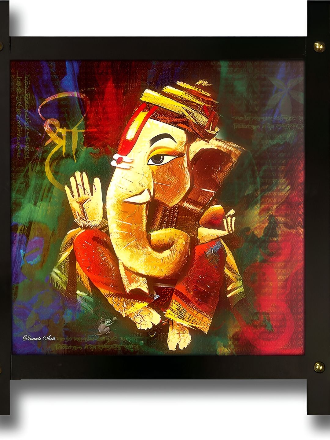 PnF Red & Yellow Wooden Wall Paintings-picture-18